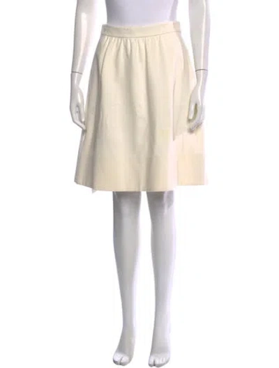 Pre-owned Akris Ruffle Embellishment Midi Length Skirt In Neutrals