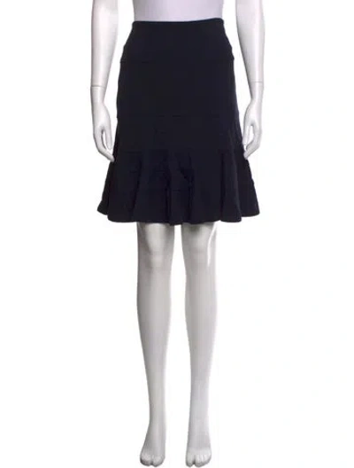 Pre-owned Akris Ruffle Embellishment Mini Skirt In Black