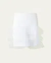 Akris Ruffle-trim Ribbed Mini Skirt In Pure White