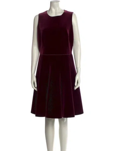 Pre-owned Akris Scoop Neck Knee-length Dress In Purple