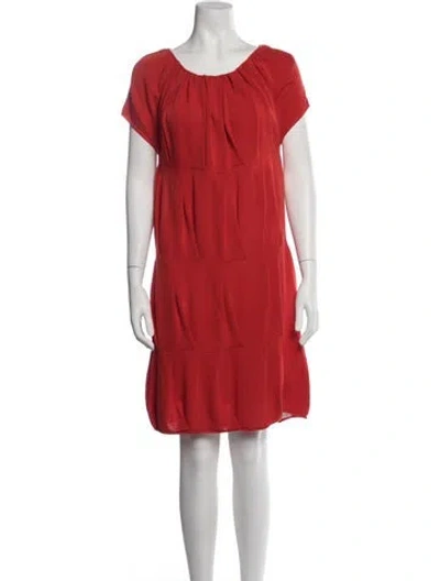 Pre-owned Akris Scoop Neck Mini Dress In Red