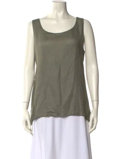 Pre-owned Akris Scoop Neck Sleeveless Top In Green