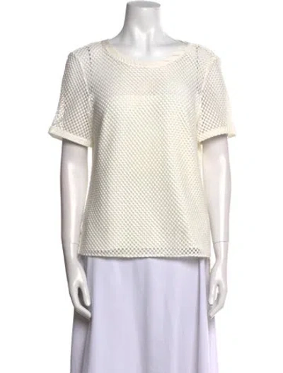 Pre-owned Akris Scoop Neck Sweater In Neutral