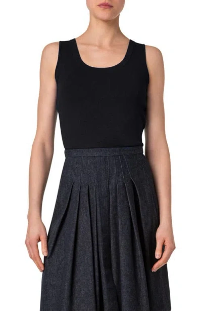 Akris Scoop Neck Tank In Black