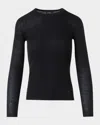 Akris Seamless Rib Knit Fitted Sweater In Black