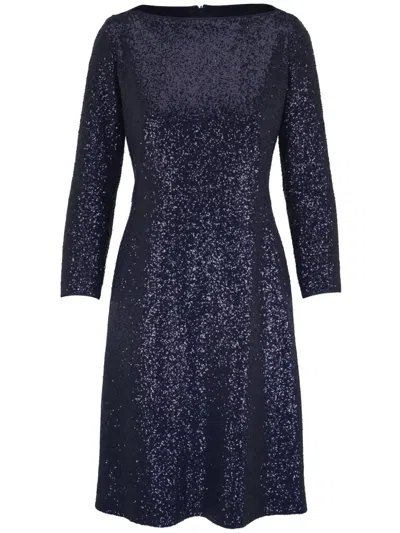 Akris Midikleid Mit Pailletten In Blue