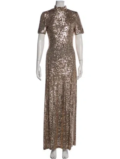 Pre-owned Akris Sequin Long Dress In Multi