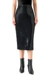 Akris Sequin Pencil Skirt In Black