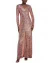 Akris Sequin Silk-blend Maxi Dress In Pink