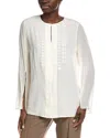 Akris Sequin Silk Top In White