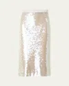 Akris Sequin Mesh Pencil Skirt