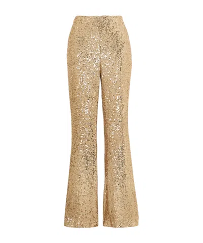 Akris Sequined Stretch Silk Mesh Flared Pants In White