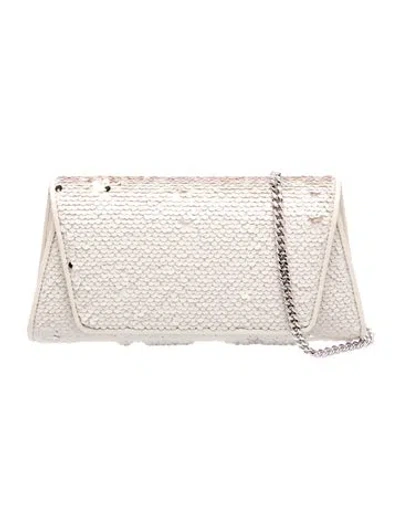 Pre-owned Akris Sequins Clutch In Neutral