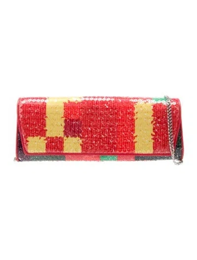Pre-owned Akris Sequins Clutch In Orange