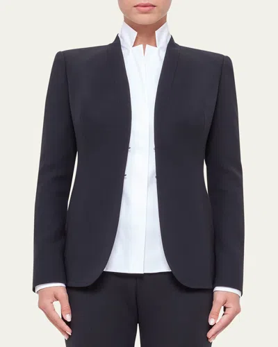 Akris Shawl-collar Wool Jacket In Black