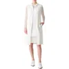 Akris Sheer Stripe Silk & Cotton Blend Coatigan In White