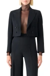 Akris Short Wool Blend Jacket In Black