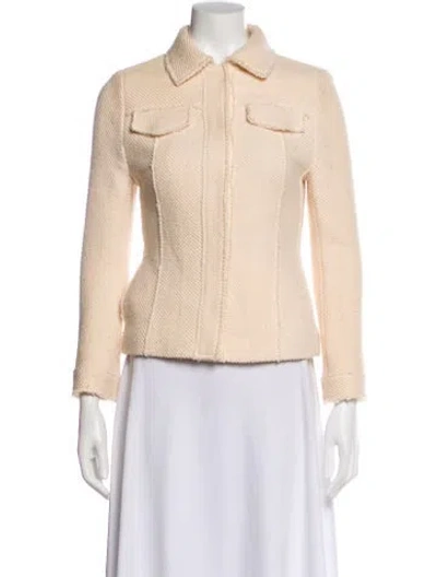Pre-owned Akris Silk Biker Jacket In Neutral