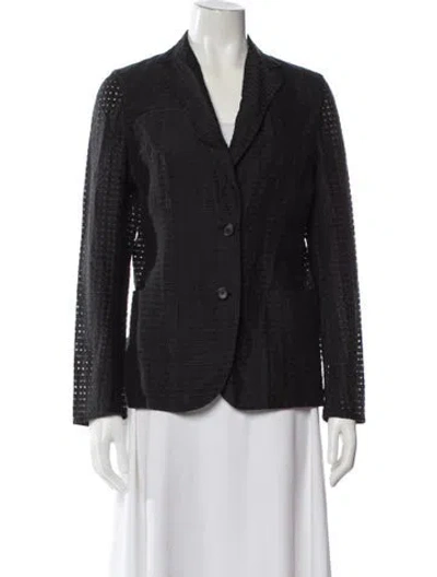 Pre-owned Akris Silk Blazer In Black