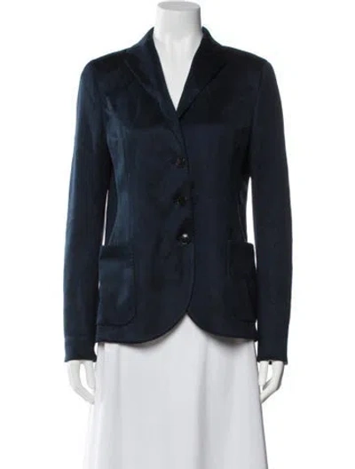 Pre-owned Akris Silk Blazer In Blue