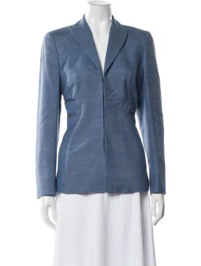 Pre-owned Akris Silk Blazer In Blue