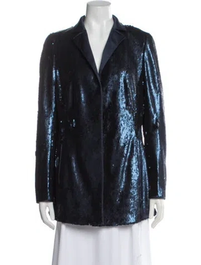 Pre-owned Akris Silk Blazer In Blue