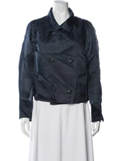 Pre-owned Akris Silk Blazer In Blue