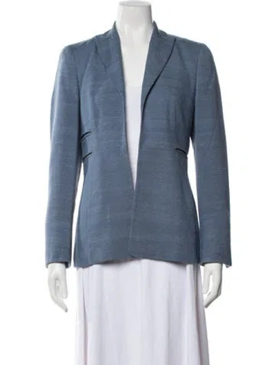 Pre-owned Akris Silk Blazer In Blue