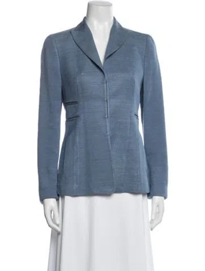 Pre-owned Akris Silk Blazer In Blue