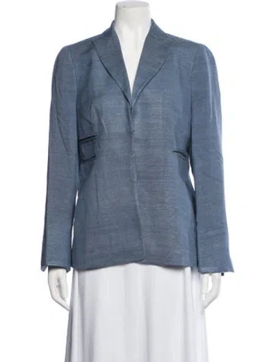 Pre-owned Akris Silk Blazer In Blue