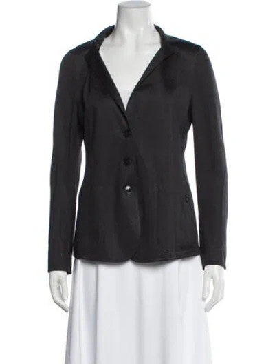 Pre-owned Akris Silk Blazer In Gray
