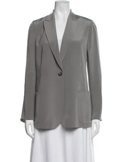 Pre-owned Akris Silk Blazer In Grey