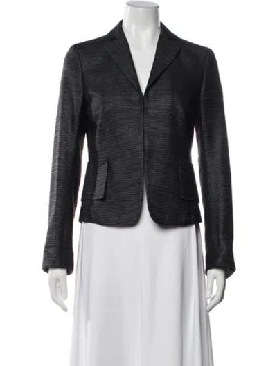 Pre-owned Akris Silk Blazer In Grey