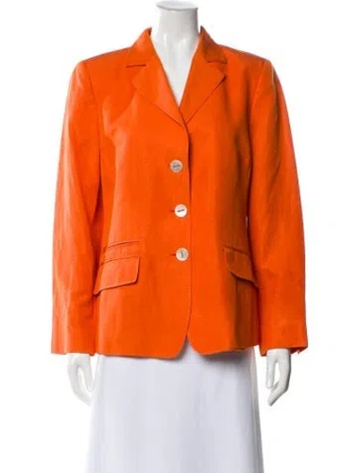 Pre-owned Akris Silk Blazer In Orange
