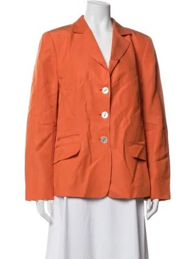 Pre-owned Akris Silk Blazer In Orange