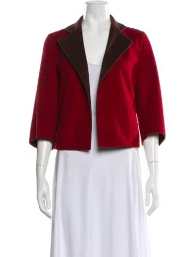 Pre-owned Akris Silk Blazer In Red