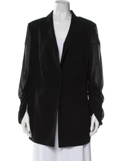 Pre-owned Akris Silk Blazer W/ Tags In Black
