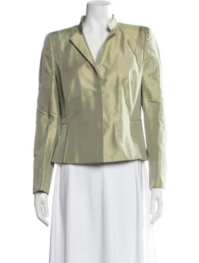 Pre-owned Akris Silk Blazer W/ Tags In Green