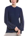 Akris Silk-blend Blouse In Blue