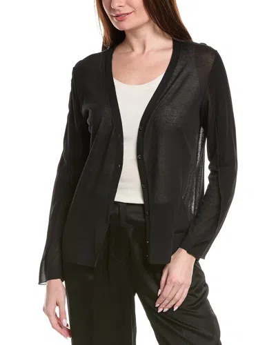 Akris Silk-blend Cardigan In Black