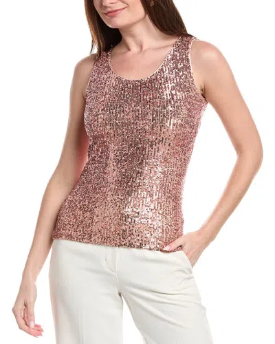 Akris Silk-blend Sequin Top In Brown