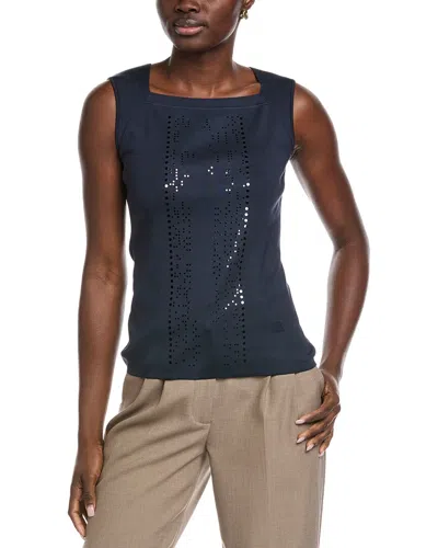 Akris Silk-blend Sweater In Blue