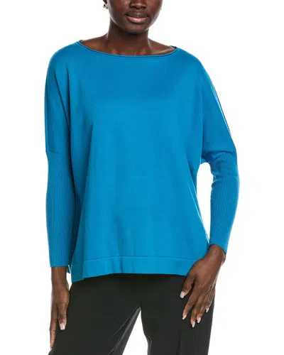 Akris Silk-blend Top In Blue