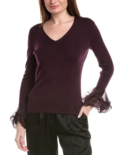 Akris Silk-blend Top In Purple