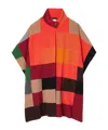 Akris Silk Blend Turtleneck Cape In Red