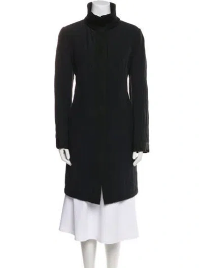 Pre-owned Akris Silk Coat In Black