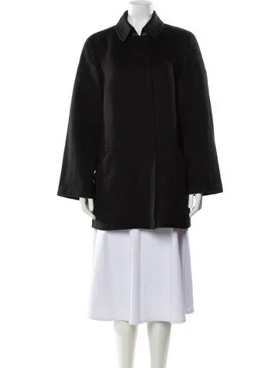 Pre-owned Akris Silk Coat In Black