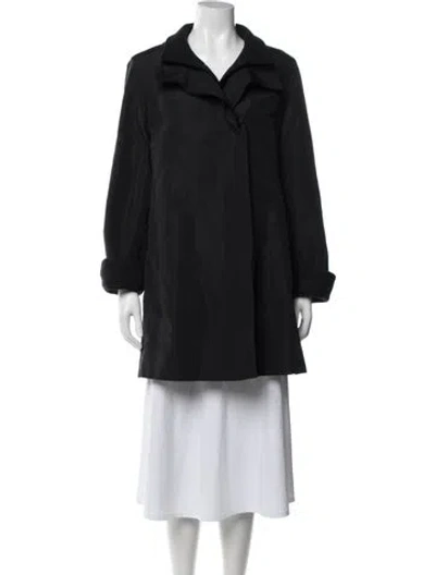 Pre-owned Akris Silk Coat In Black