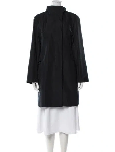 Pre-owned Akris Silk Coat In Black