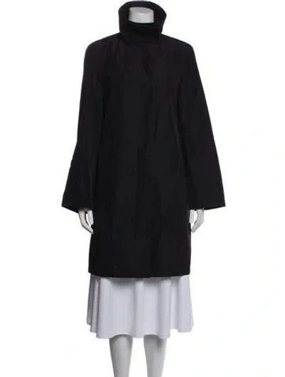 Pre-owned Akris Silk Coat In Black
